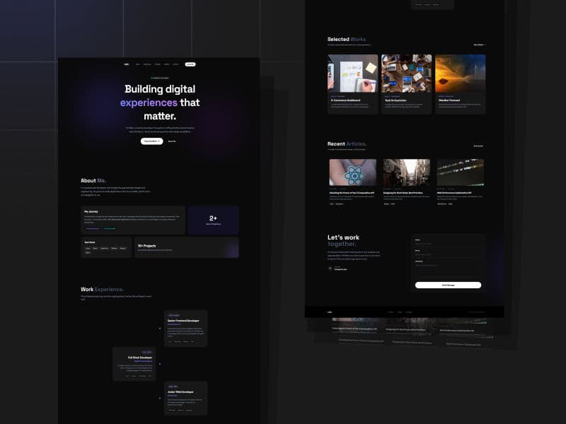 🚀 Modern Portfolio Website Template - Preview 1