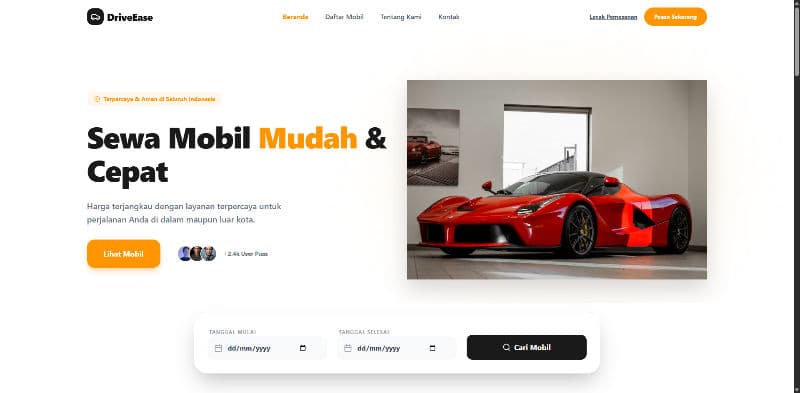 Car Rental Booking Platform — Web Development Project - Preview 1