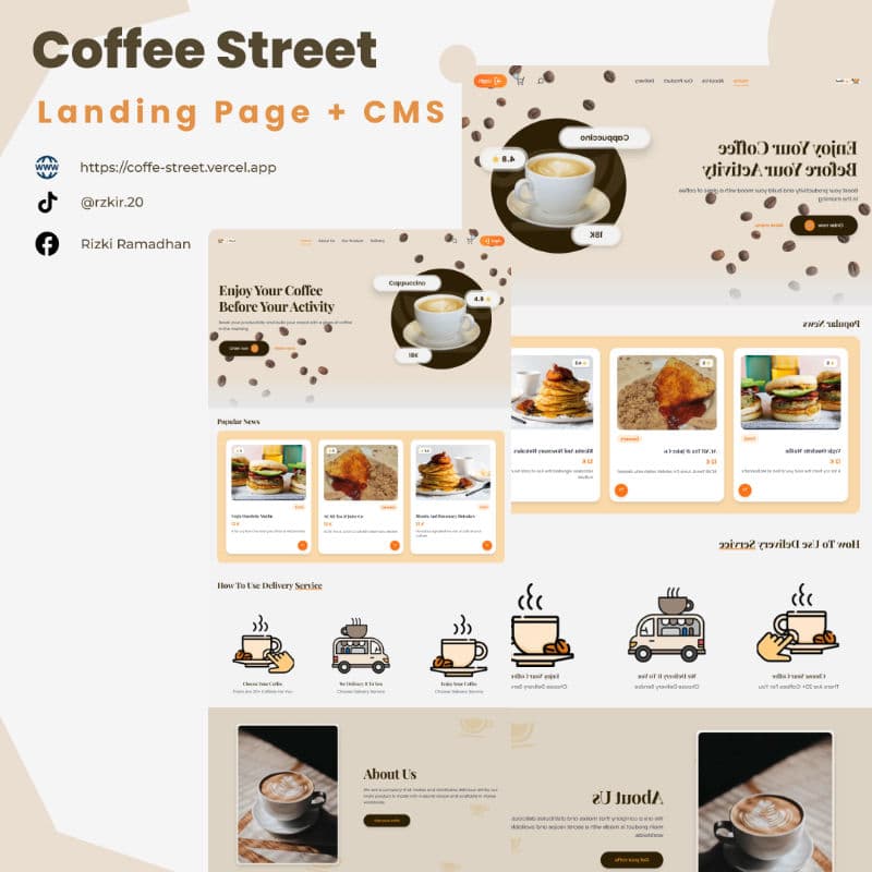☕ Coffee Street – Landing Page + CMS