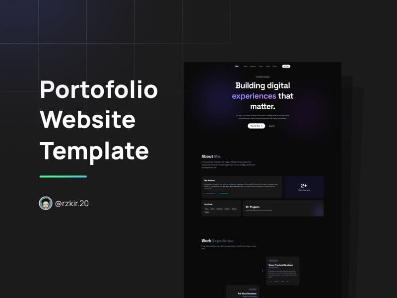 🚀 Modern Portfolio Website Template