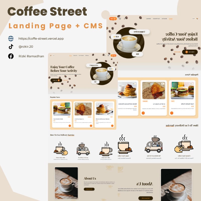 ☕ Coffee Street – Landing Page + CMS